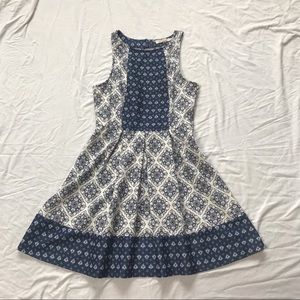 Porcelain Patterned Skater Dress